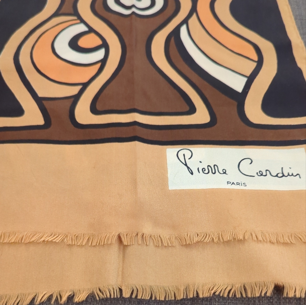 Pierre Cardain Designer Silk Vintage Scarf